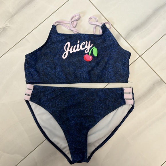 Juicy Couture Girls 4 Pack Two Piece Bikini Swimsuit Set, Kids 14 - Picture 2 of 5
